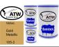 Preview: Volvo, Gold Metallic, 105-2: 500ml Lackdose + 500ml Klarlack + 250ml Härter - Set, von ATW Autoteile West.